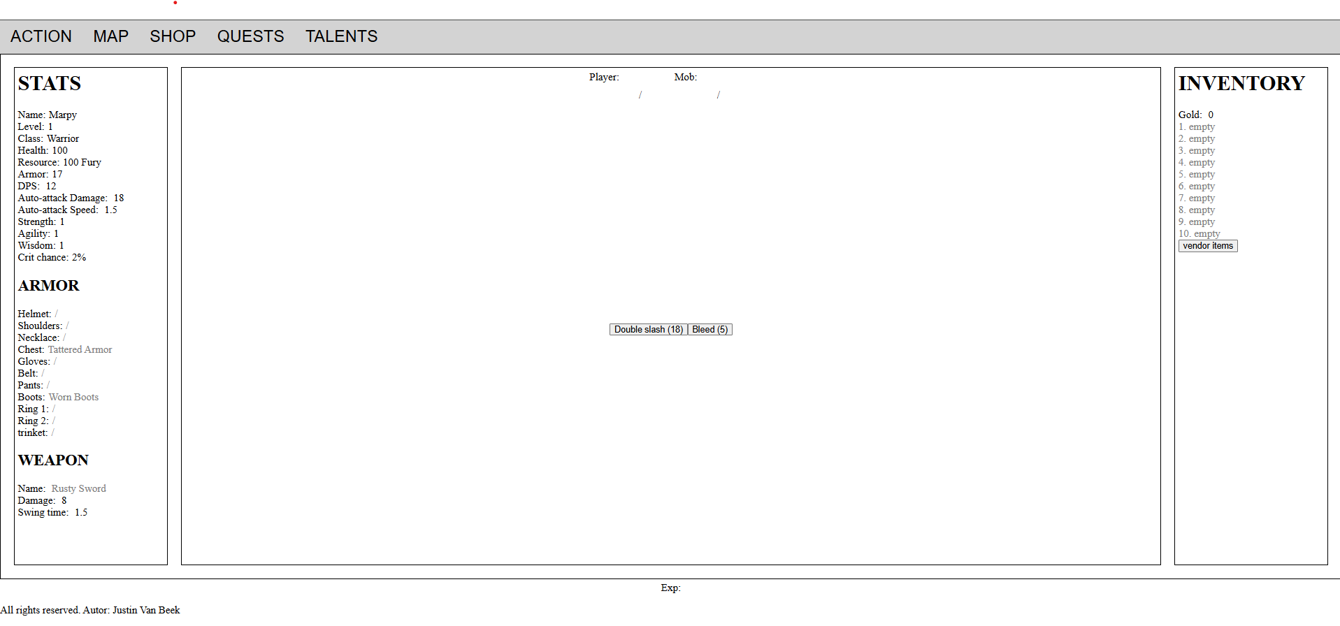 Een spel in javascript
